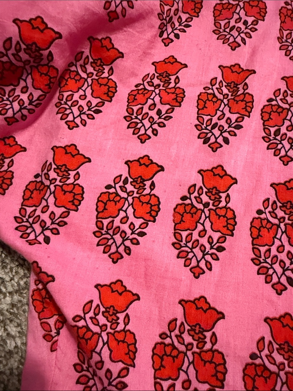 THML Pink Floral Tiered Shirt Dress size XL - Picture 10 of 10